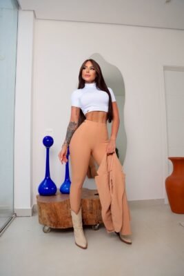 Calça Montaria Ágatha Poliamida Premium Modeladora P Ao EXG